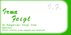 irma feigl business card